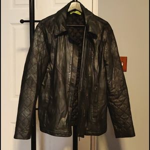 Men's large Versace Jeans faux leather jacket.